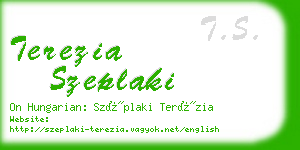 terezia szeplaki business card